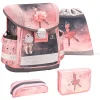 Belmil Schulranzen Classy Schulranzen Set 4-teilig Mit Brustgurt Ballerina Black Pink 5