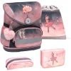 Belmil Schulranzen Compact Schulranzen Set 4-teilig Mit Brustgurt Ballerina Black Pink 5