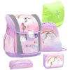 Belmil Schulranzen Customize-me Schulranzen Set 5-teilig Mit Brustgurt, Hüftgurt Rainbow Unicorn 5
