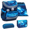 Belmil Schulranzen Mini Fit Schulranzen Set 4-teilig Mit Brustgurt Racing Blue Neon 7