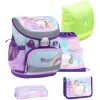 Belmil Schulranzen Mini Fit Schulranzen Set 5-teilig Mit Brustgurt Rainbow Unicorn Magic 5