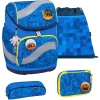 Belmil Schulranzen Smarty Schulranzen Set 5-teilig Mit Brustgurt, Hüftgurt Funky Blue 5