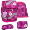 Belmil Schulranzen Smarty Schulranzen Set 5-teilig Mit Brustgurt, Hüftgurt Shiny Pink 5