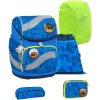 Belmil Schulranzen Smarty Schulranzen Set 6-teilig Mit Brustgurt, Hüftgurt Funky Blue 7