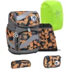 Belmil Schulranzen Smarty Schulranzen Set 6-teilig Mit Brustgurt, Hüftgurt Orange Camouflage 7