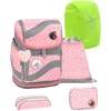 Belmil Schulranzen Smarty Schulranzen Set 6-teilig Mit Brustgurt, Hüftgurt Pink Dots 2 7