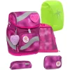 Belmil Schulranzen Smarty Schulranzen Set 6-teilig Mit Brustgurt, Hüftgurt Shiny Pink 7